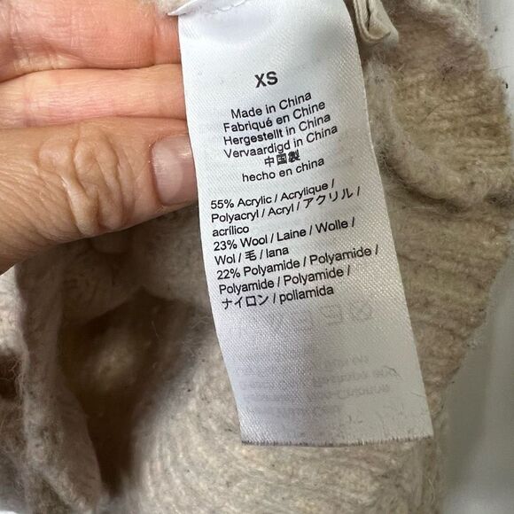 J Crew Women's Cream Knitted  Long Sleeve Round Neck Oversized Cardigan Size XS - Picture 5 of 10